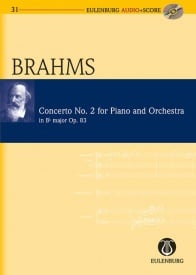 Brahms: Concerto No. 2 Bb major Opus 83 (Study Score + CD) published by Eulenburg